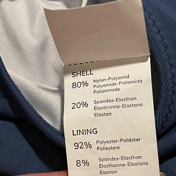 Cupshe Women’s One Piece Swimsuit XL Blue Ruffle V Neck Lace Up Back Tummy Contr - Picture 5 of 7